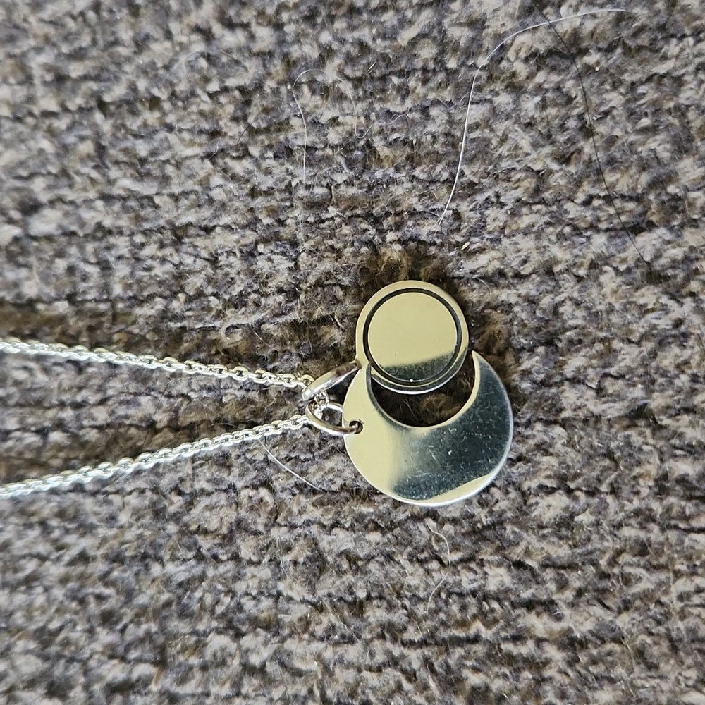 Pottery Barn Teen Sterlin Silver moon necklace